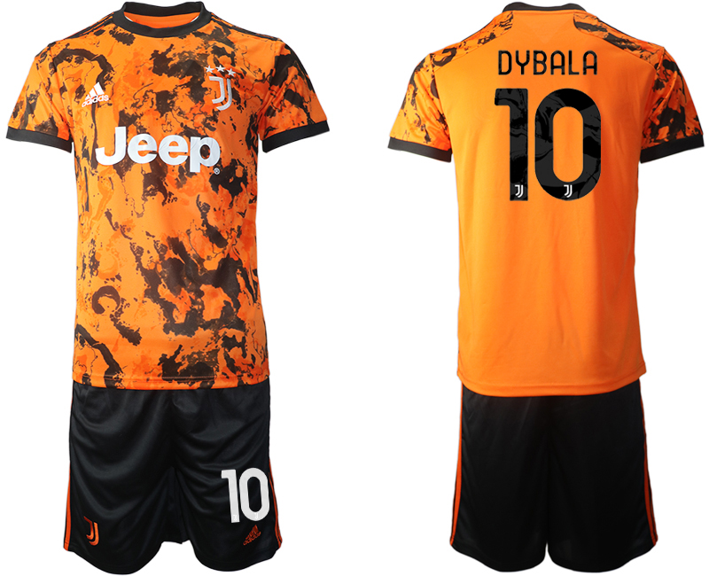Men 2020-2021 club Juventus Second away #10 orange Soccer Jerseys1->customized soccer jersey->Custom Jersey